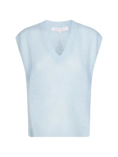 Absolut Cashmere V-neck Cashmere Top In Blue