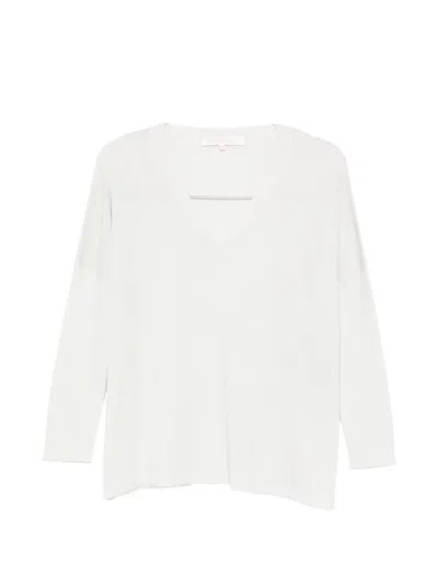 Absolut Cashmere V-neck Top In White