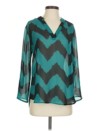 Pre-owned Absolutely Famous 3/4 Sleeve Blouse In Blue