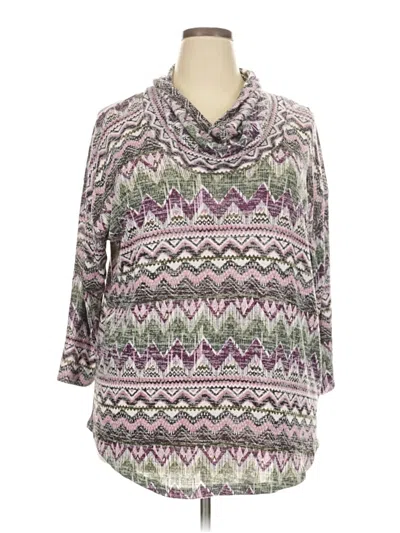 Pre-owned Absolutely Famous 3/4 Sleeve Blouse In Purple
