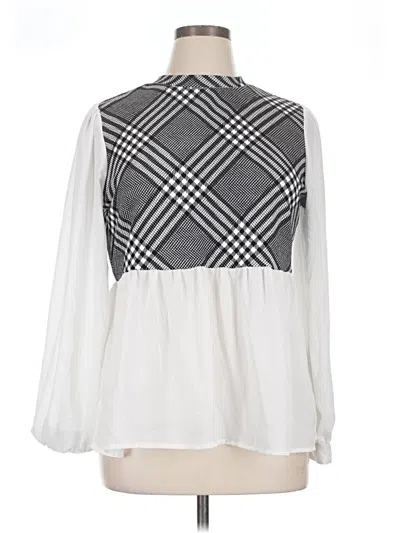 Pre-owned Absolutely Famous Long Sleeve Blouse In White