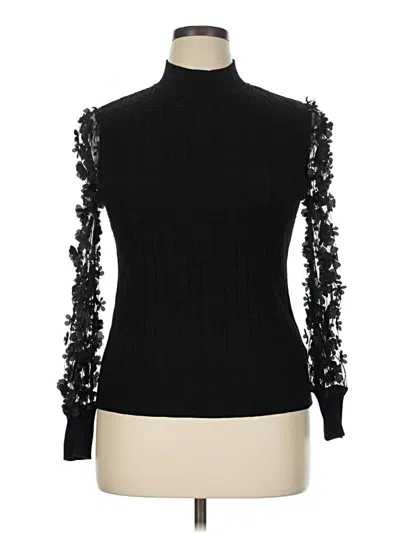 Pre-owned Absolutely Famous Long Sleeve Top Black Turtleneck Tops