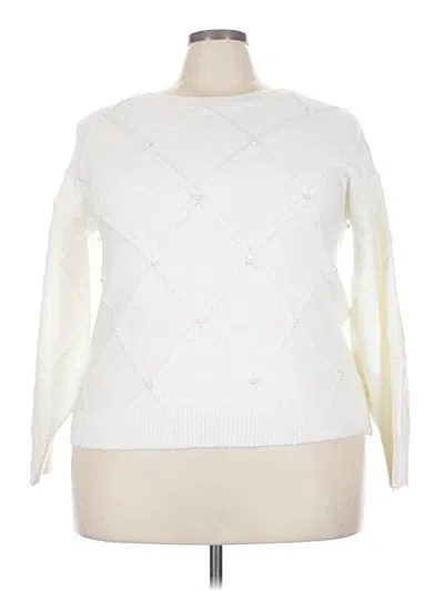 Pre-owned Absolutely Famous Pullover Sweater In White