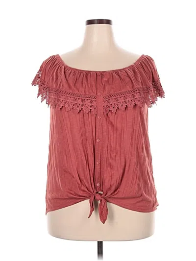 Pre-owned Absolutely Famous Sleeveless Blouse In Burgundy