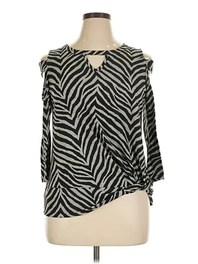 Pre-owned Absolutely Famous Tank Top Black Cold Shoulder Neckline Tops