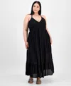 Absolutely Famous Trendy Plus Size Smocked X-back Maxi Dress