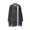 Absurde Women's Blue / Brown Anastasia Navy Bomber Jacket In Blue/brown