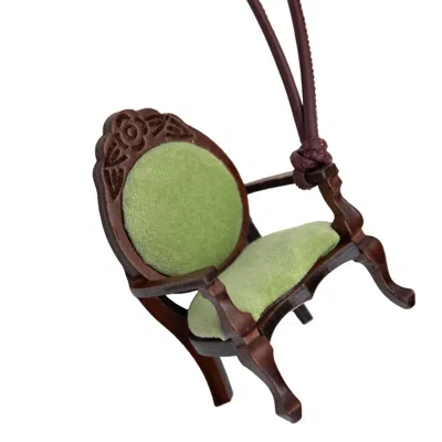 Absurde Women's Green Velvet Chair Bag Charm