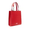 Absurde Women's Mini Stop Tote Bag In Red Leather In Red