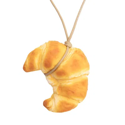 Absurde Women's Neutrals Croissant Bag Charm In Black