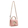 Absurde Women's Pink / Purple One Way Leather Bag In Pink