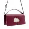 Absurde Women's Pink / Purple Speed Limit Medium Bag In Burgundy Leather In Pink/purple