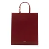 Absurde Women's Pink / Purple Stop Tote Bag In Burgundy Leather