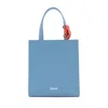 Absurde Women's Stop Mini Tote Bag In Blue Leather