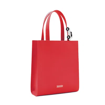 Absurde Women's Stop Mini Tote Bag In Red Leather