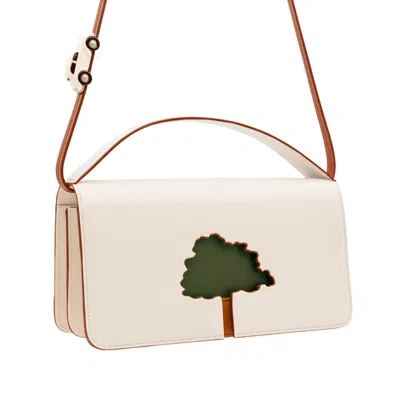 Absurde Women's White / Neutrals Speed Limit Medium Bag In Off White Leather