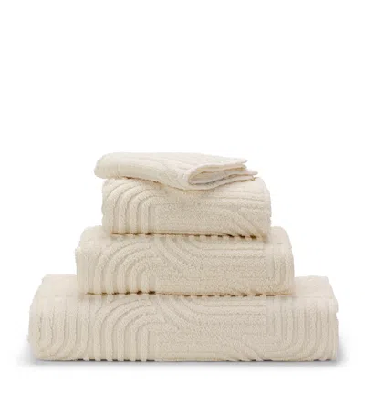 Abyss & Habidecor Egyptian Cotton Olly Bath Sheet In Ivory