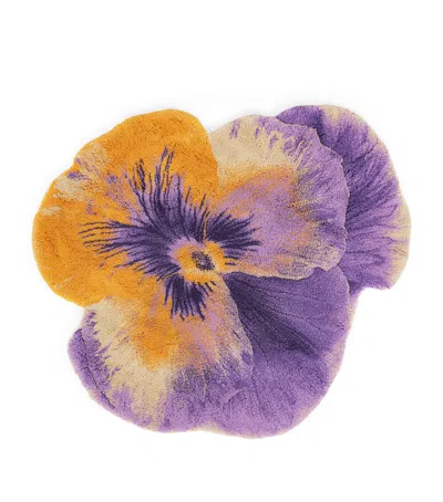 Abyss & Habidecor Egyptian Cotton Pansy Bath Rug In Yellow