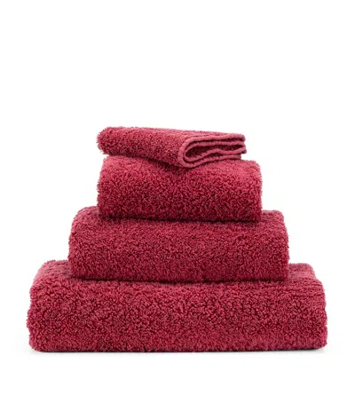 Abyss & Habidecor Egyptian Cotton Superpile Face Cloth In Red