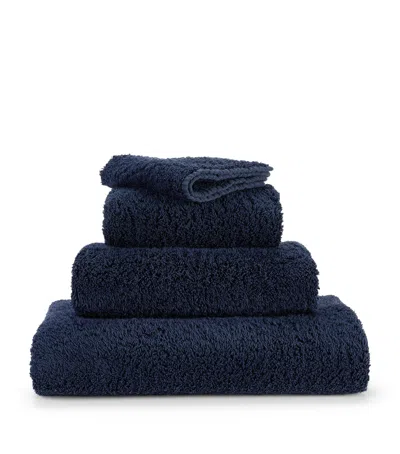 Abyss & Habidecor Super Pile Face Cloth In Blue