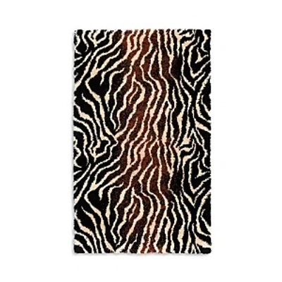 Abyss Zebra Print Bath Rug - 100% Exclusive In Black