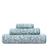 Abyss Zimba 6 Piece Towel Set In Atlantic