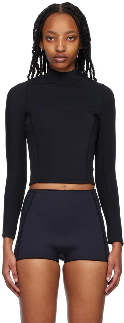 Abysse Black Pam Rash-guard Swim Top