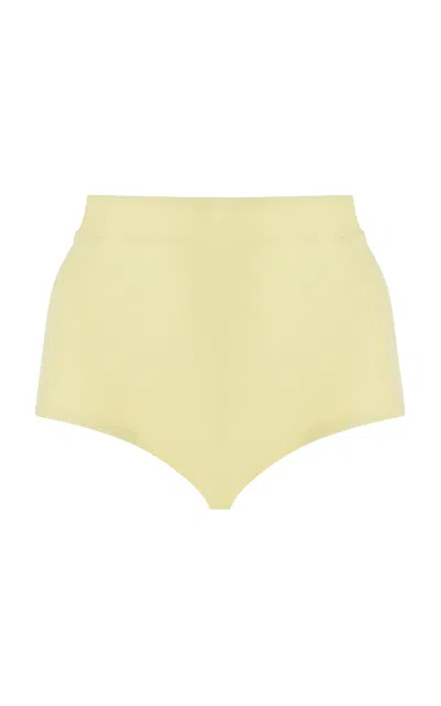 Abysse Exclusive Hoffman High-waisted Bikini Bottom In Yellow