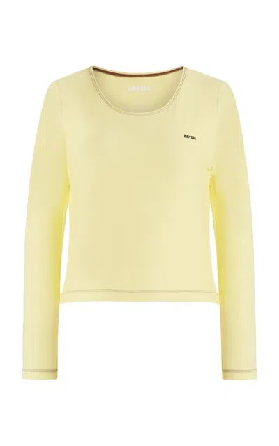 Abysse Exclusive Poppler Long Sleeve Swim Top In Yellow