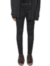 Ac9 Slim-cut Lace-detail Jeans In Black