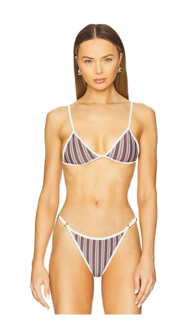 Acacia Baja Piped Bikini Top In Amal
