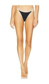 Acacia Elia Piped Bikini Bottom In Black & White