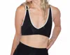 Acacia Komala Piped Check Top In Black In Black