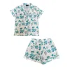 Acaciazuri Women's Blue / White Luxury Pyjamas - The Short Ethereal Set In Black