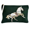 Acaciazuri Women's Gold / Green / White The Equestrian Embroidered Bag