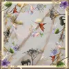 Acaciazuri Women's Grey / Red The Enchanted Elephant Silk Scarf In Multi