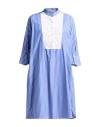 Academia Woman Midi Dress Azure Size M Cotton