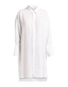 Academia Woman Midi Dress Off White Size S Linen