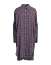Academia Woman Midi Dress Purple Size S Cotton, Elastane In Purple