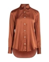 Academia Woman Shirt Brown Size Xs Viscose, Elastane