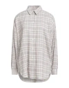 Academia Woman Shirt Light Grey Size M Cotton, Virgin Wool In Gray