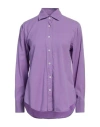 Academia Woman Shirt Mauve Size M Cotton, Tencel In Purple