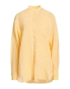 Academia Woman Shirt Yellow Size S Linen