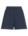 Academia Woman Shorts & Bermuda Shorts Navy Size S Cotton In Navy
