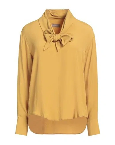 Academia Woman Top Marigold Size M Acetate, Silk In Yellow
