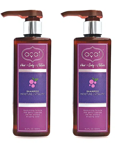Acai Unisex 16.9oz Moisture & Vitality Shampoo 2 Pack