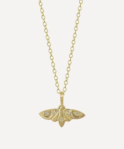 Acanthus 14ct Gold Lunar Moth Pendant