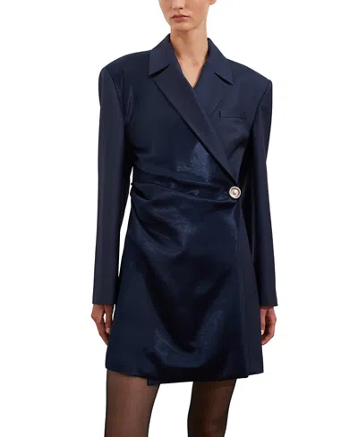 Acaria Studio Berry Blazer Dress In Blue