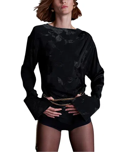Acaria Studio Gardenia Top In Black