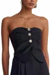 Acaria Studio Guru Top In Black In Black